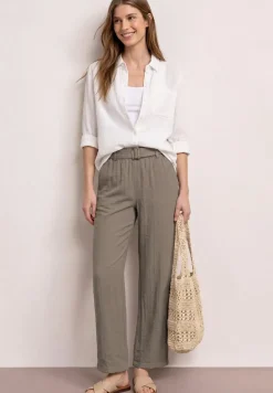 Wide Leg Hose mit Gürtel im Casual Fit
