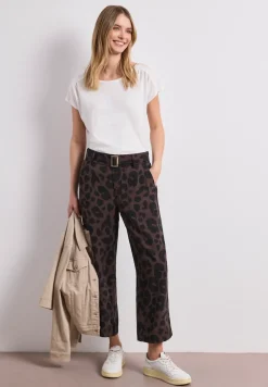 Wide Leg Hose mit Gürteldetail