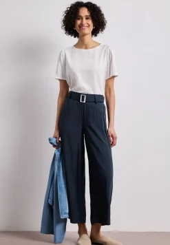 Wide Leg Hose mit Gürteldetail