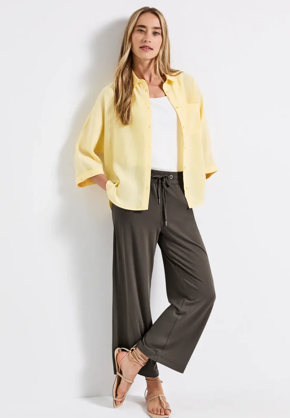 Wide Leg Hose mit Jogg Bund