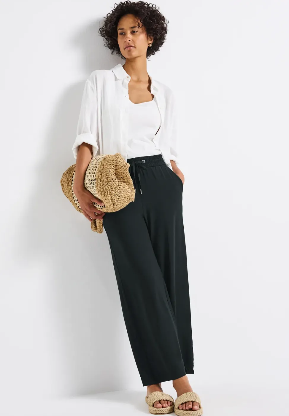 Wide Leg Hose mit Jogg Bund