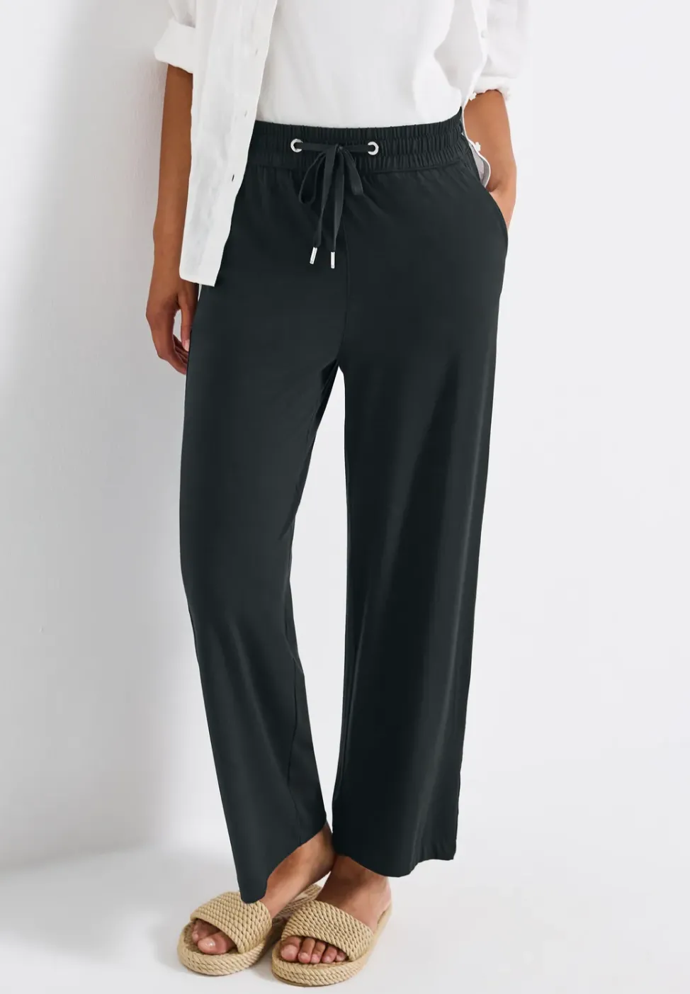 Wide Leg Hose mit Jogg Bund