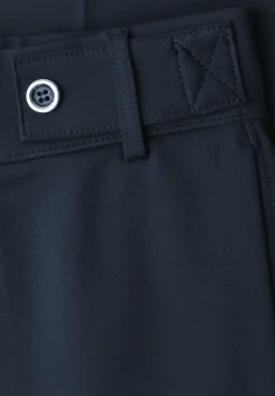 Wide Leg Hose mit Knopfdetail
