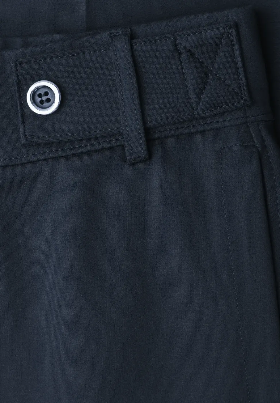 Wide Leg Hose mit Knopfdetail
