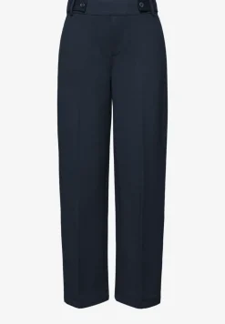 Wide Leg Hose mit Knopfdetail