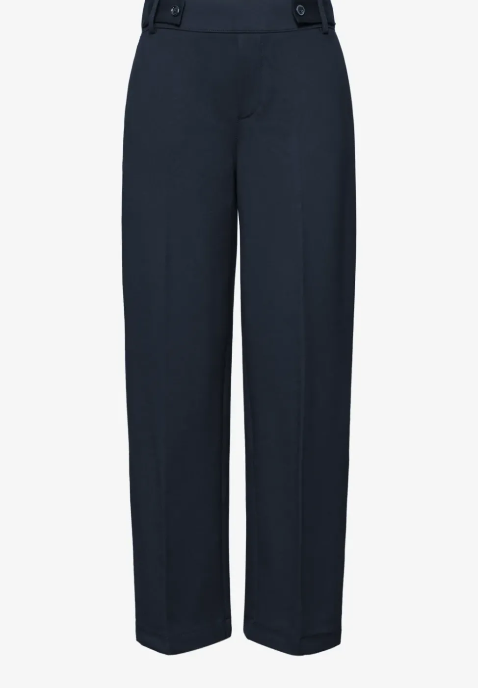 Wide Leg Hose mit Knopfdetail