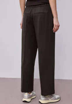 Wide Leg Hose mit Knopfdetail