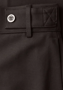 Wide Leg Hose mit Knopfdetail