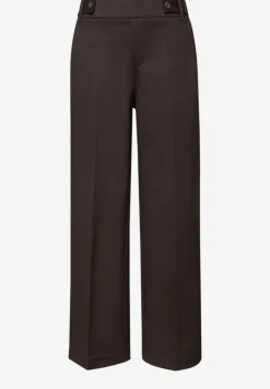 Wide Leg Hose mit Knopfdetail