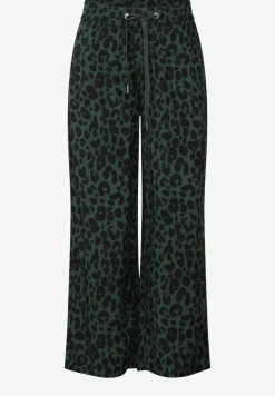 Wide Leg Hose mit Leo-Print
