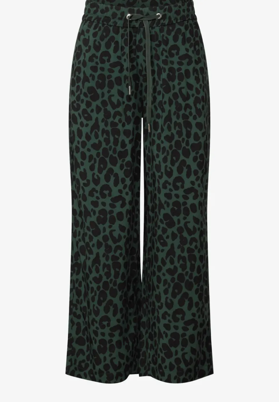 Wide Leg Hose mit Leo-Print