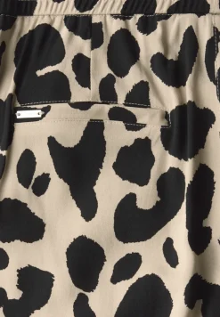 Wide Leg Hose mit Leo-Print