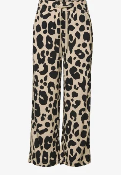 Wide Leg Hose mit Leo-Print