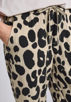 Wide Leg Hose mit Leo-Print