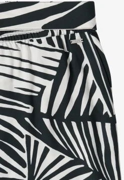 Wide Leg Hose mit Print und Gürteldetail