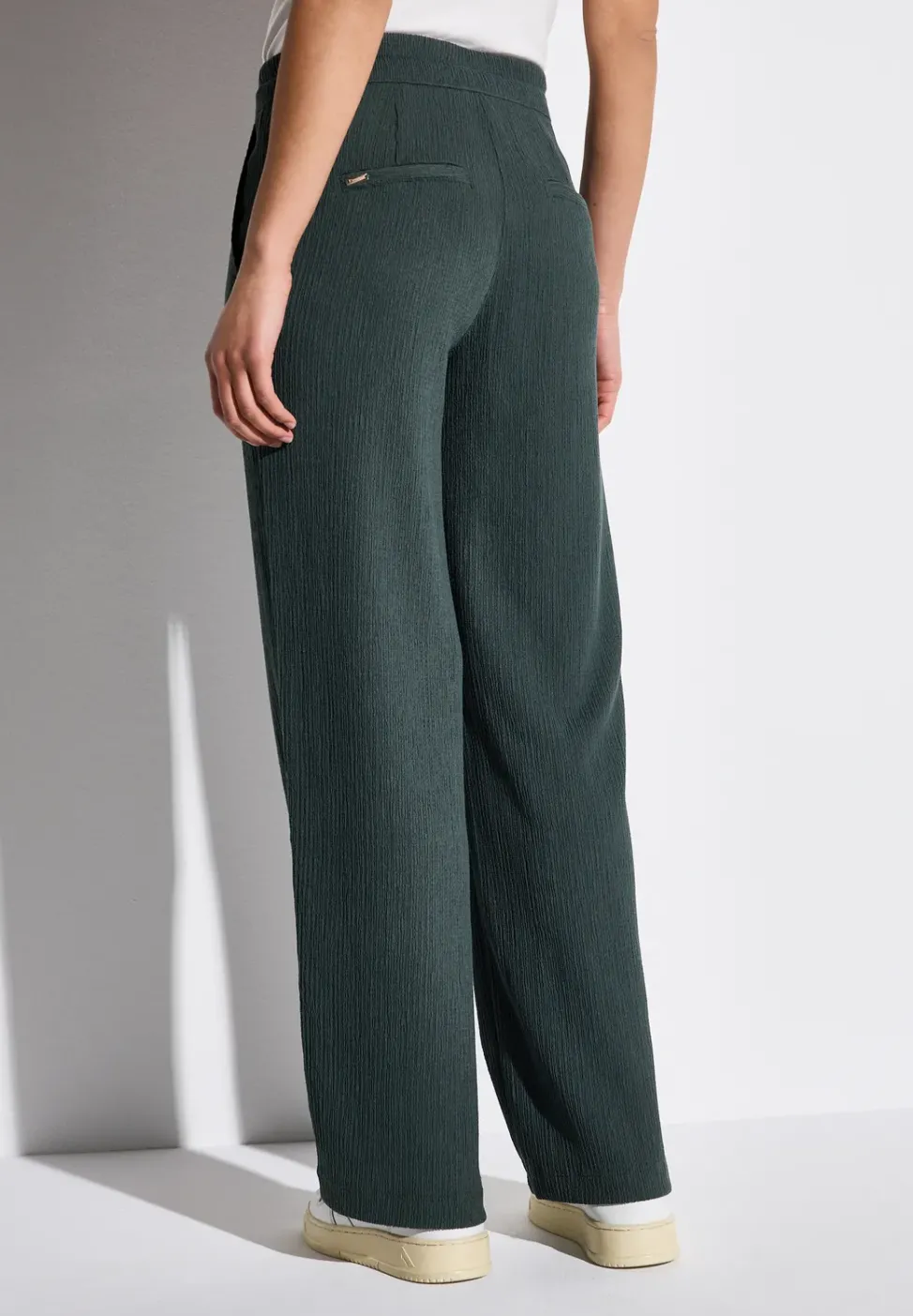 Wide Leg Hose mit Struktur