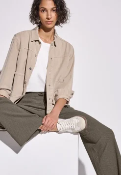 Wide Leg Hose mit Struktur