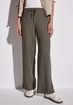 Wide Leg Hose mit Struktur