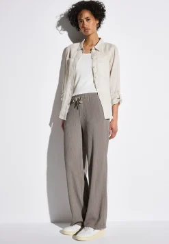Wide Leg Hose mit Struktur