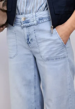 Wide Leg Jeans im Bleached-Look
