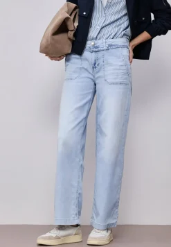 Wide Leg Jeans im Bleached-Look