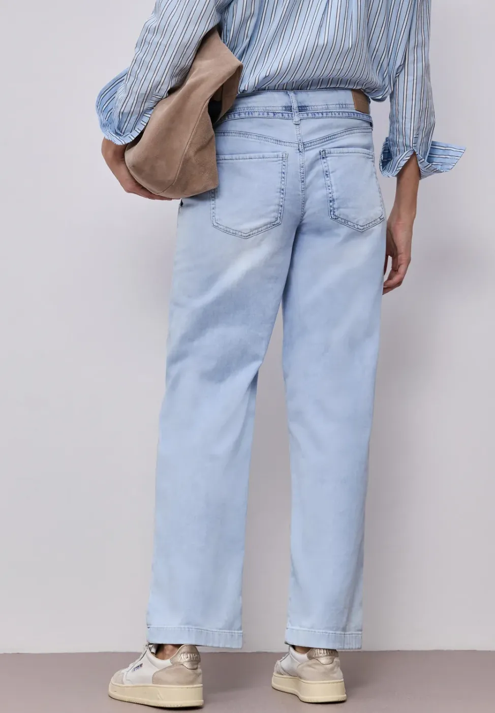 Wide Leg Jeans im Bleached-Look