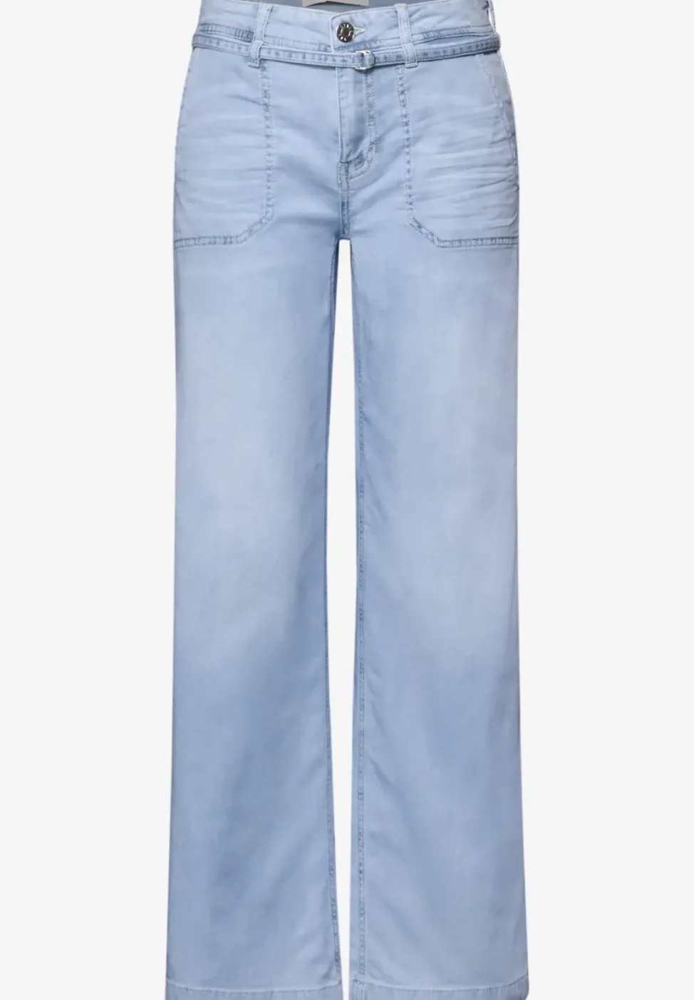 Wide Leg Jeans im Bleached-Look