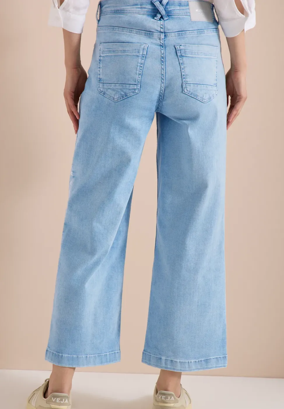 Wide Leg Jeans mit Embroidery-Detail
