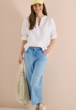 Wide Leg Jeans mit Embroidery-Detail