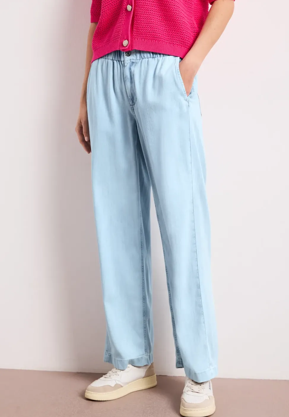 Wide Leg Jeans mit Paperbag-Bund