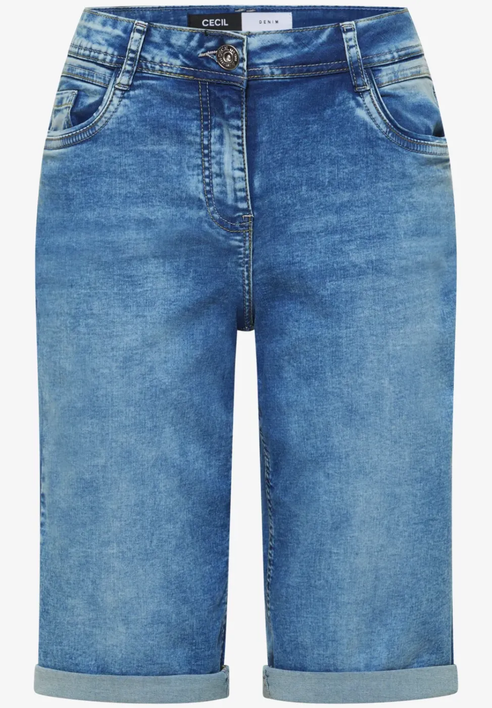 Wide Leg Jeansshorts im Loose Fit