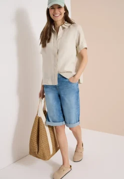 Wide Leg Jeansshorts im Loose Fit