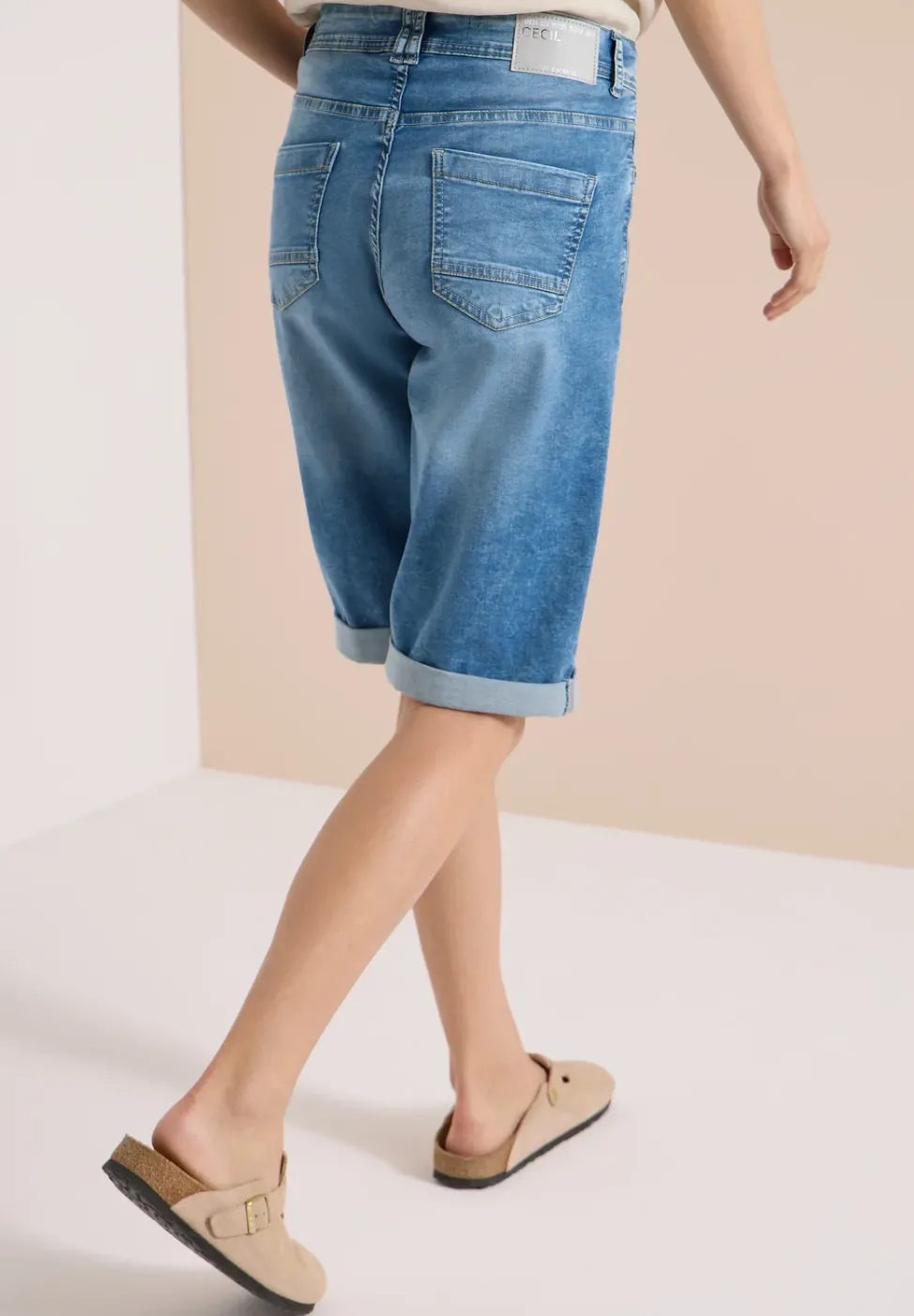 Wide Leg Jeansshorts im Loose Fit