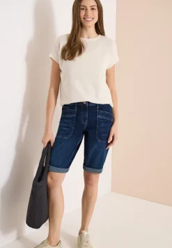 Wide Leg Jeansshorts im Loose Fit