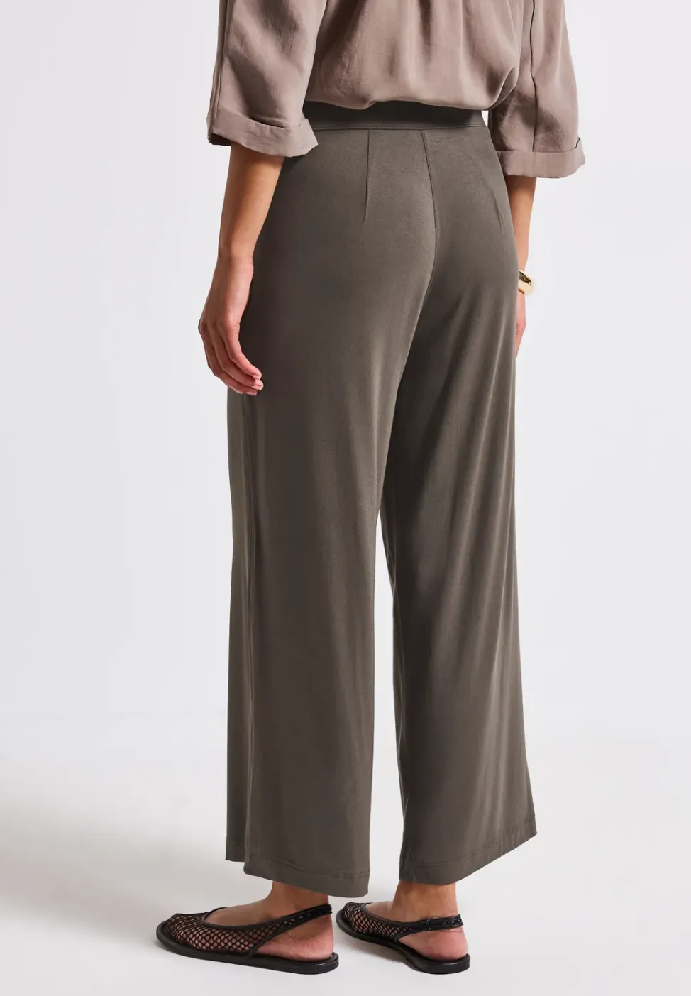 Wide Leg Jersey-Hose