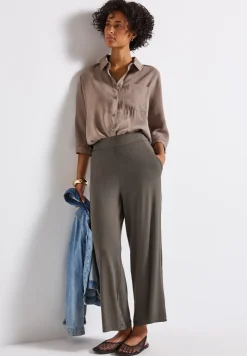 Wide Leg Jersey-Hose