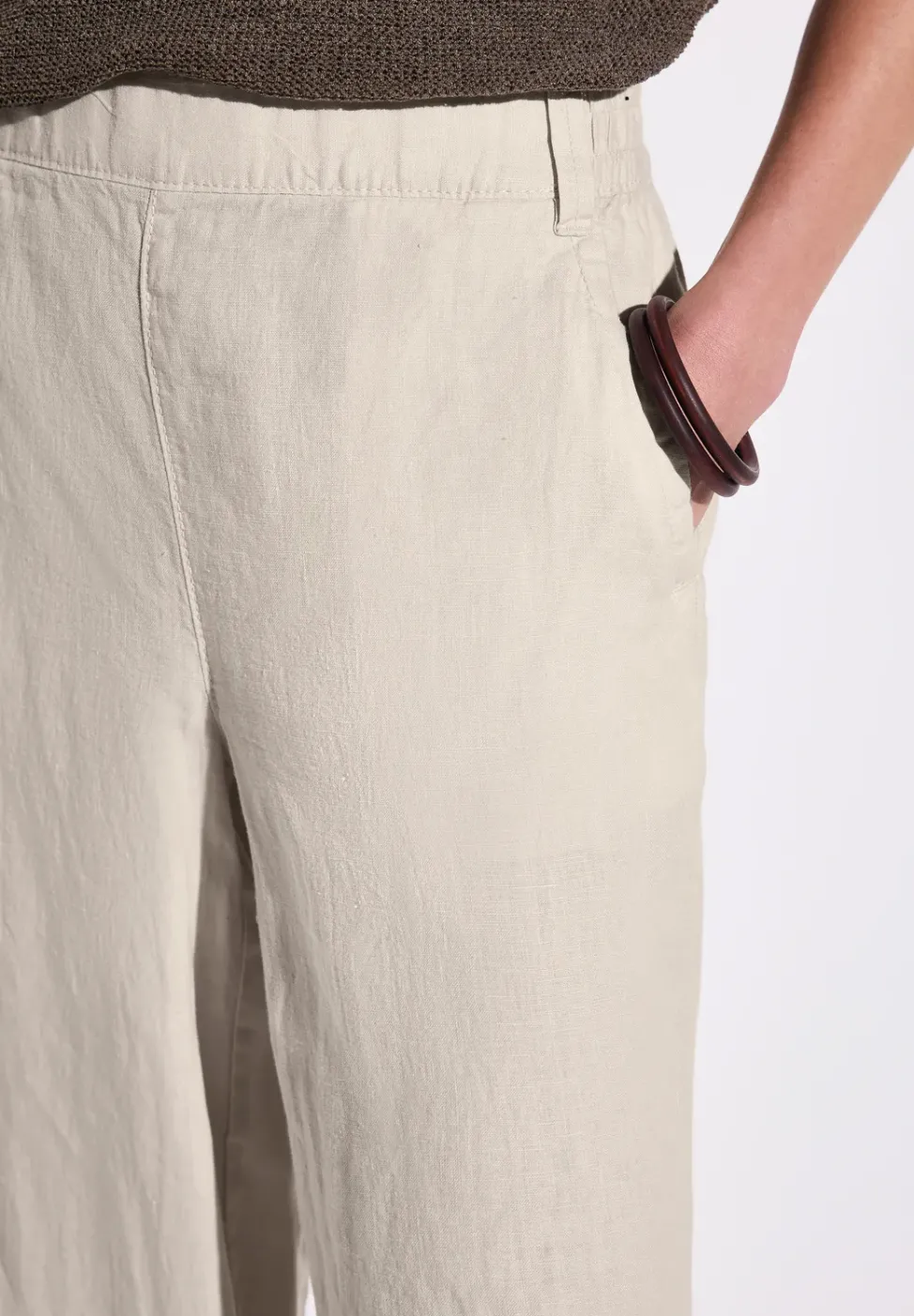 Wide Leg Leinenhose