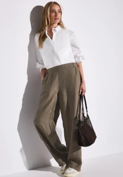 Wide Leg Leinenhose