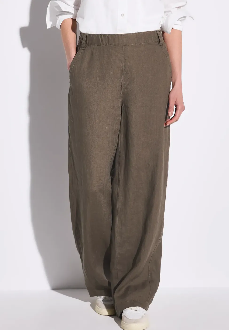 Wide Leg Leinenhose