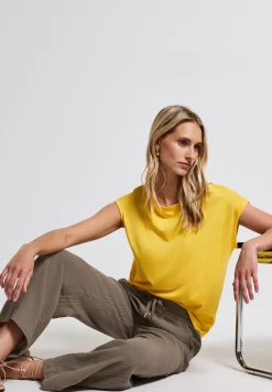 Wide Leg Musselin Hose