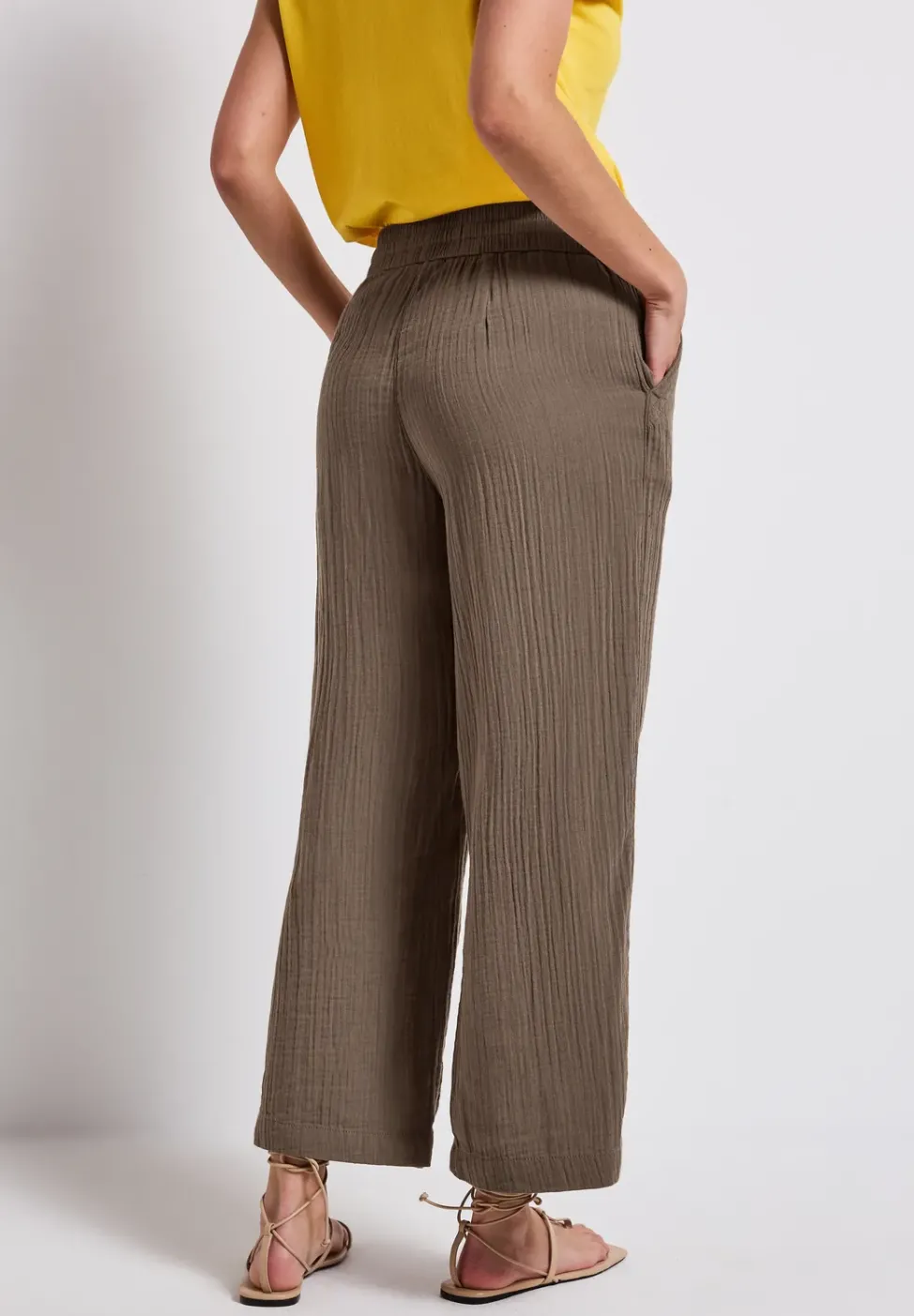 Wide Leg Musselin Hose