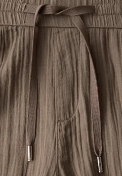 Wide Leg Musselin Hose