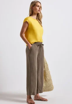 Wide Leg Musselin Hose