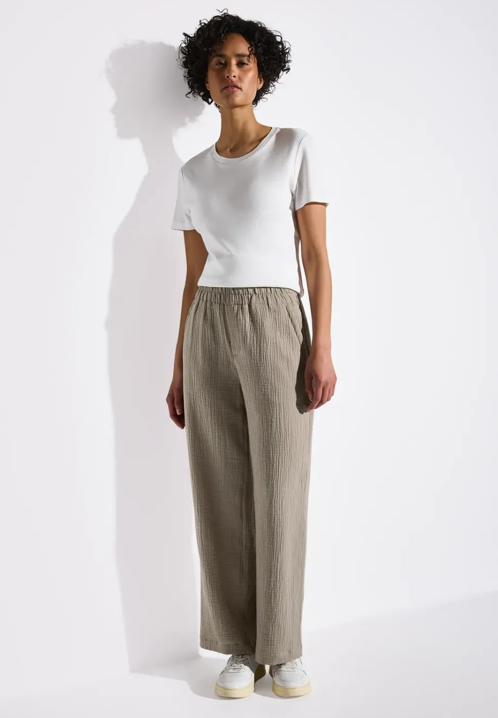 Wide Leg Musselin Hose