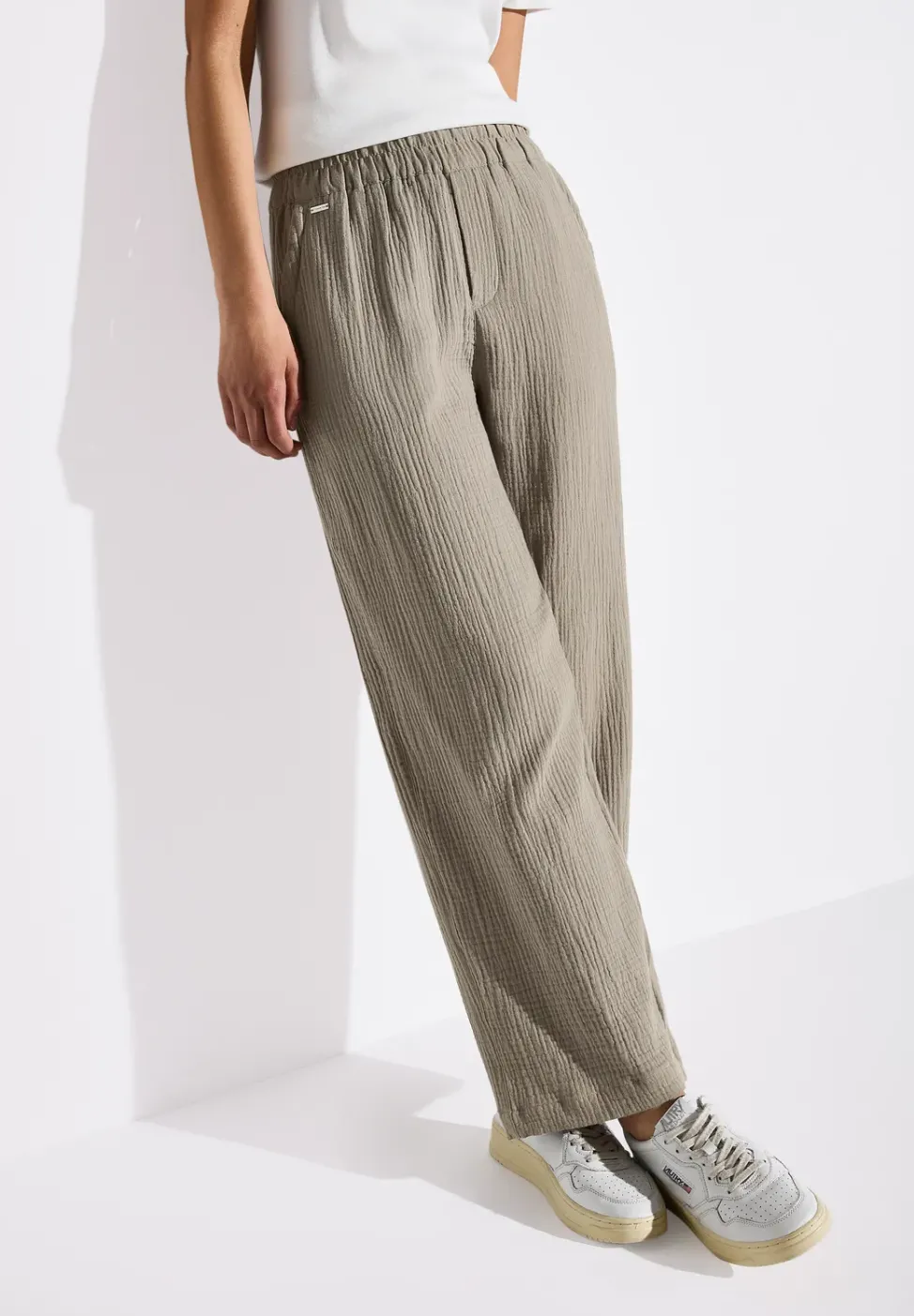 Wide Leg Musselin Hose