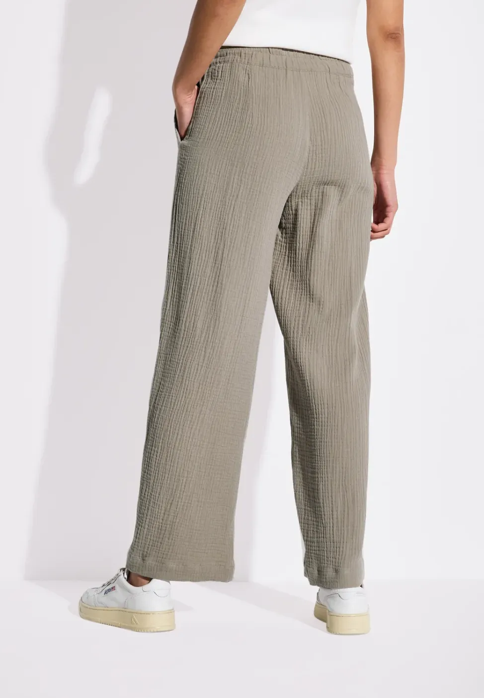 Wide Leg Musselin Hose