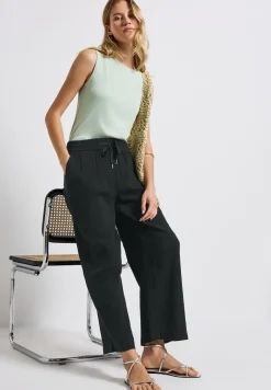 Wide Leg Musselin Hose
