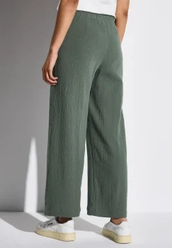 Wide Leg Musselin Hose