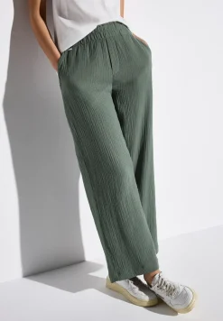 Wide Leg Musselin Hose