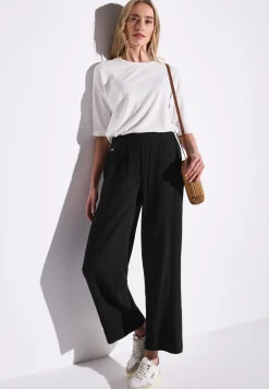 Wide Leg Musselin Hose